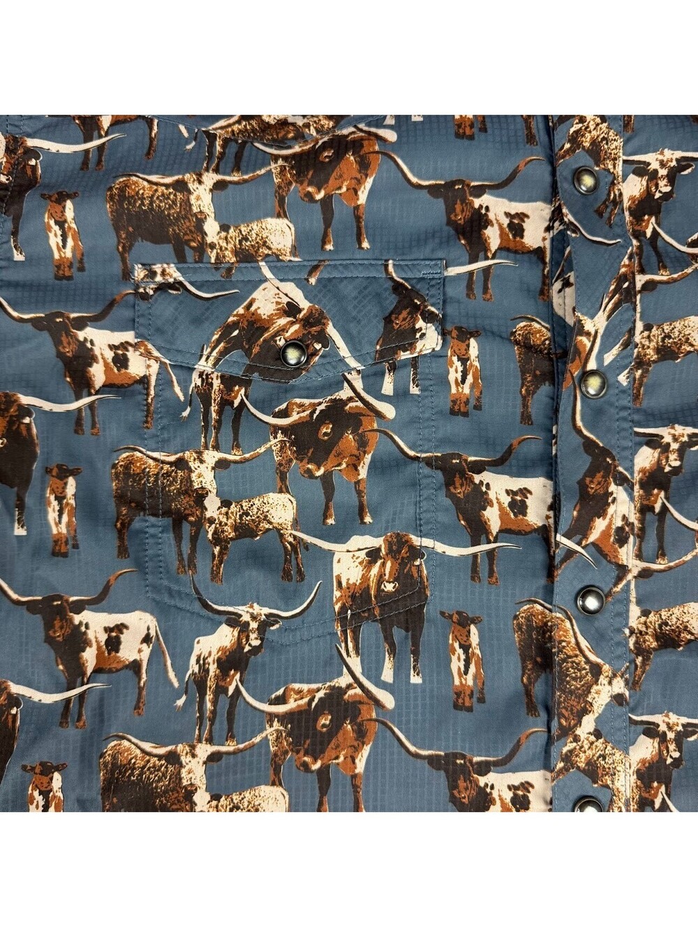 Rock & Roll Tek Cowboy Western Shirt Mens XXL Pearl Snap Texas Longhorns - Picture 3 of 7